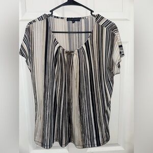 Striped Adrienne Vittadini Blouse